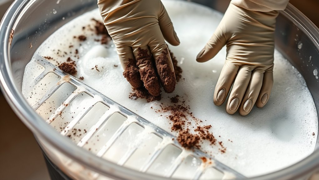 soak scrub baking soda paste