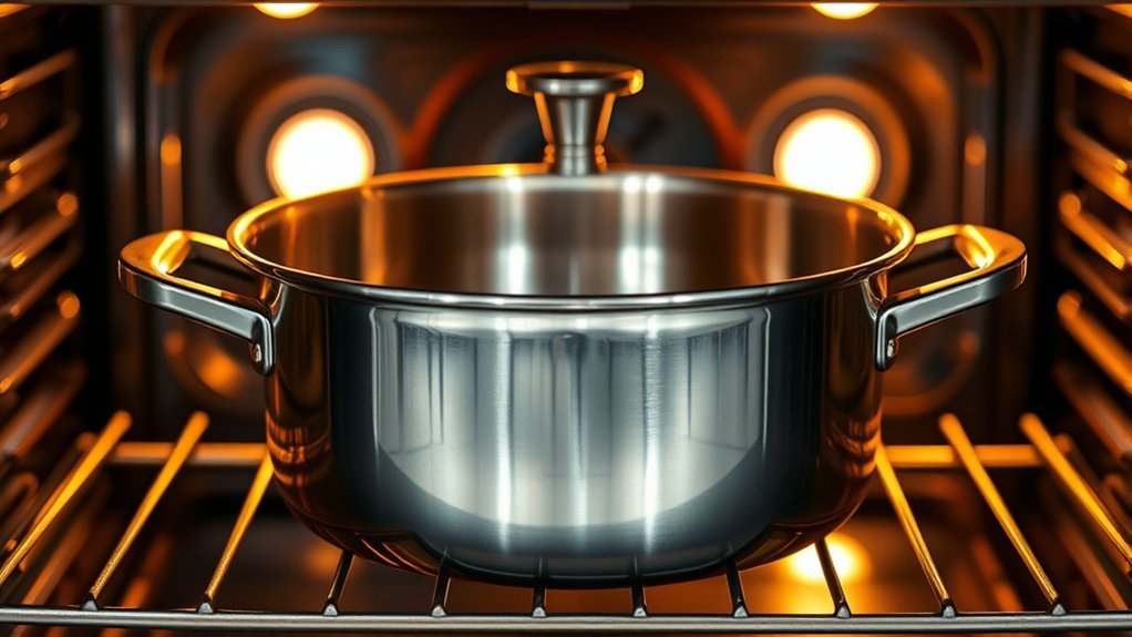 stainless steel oven safe caution