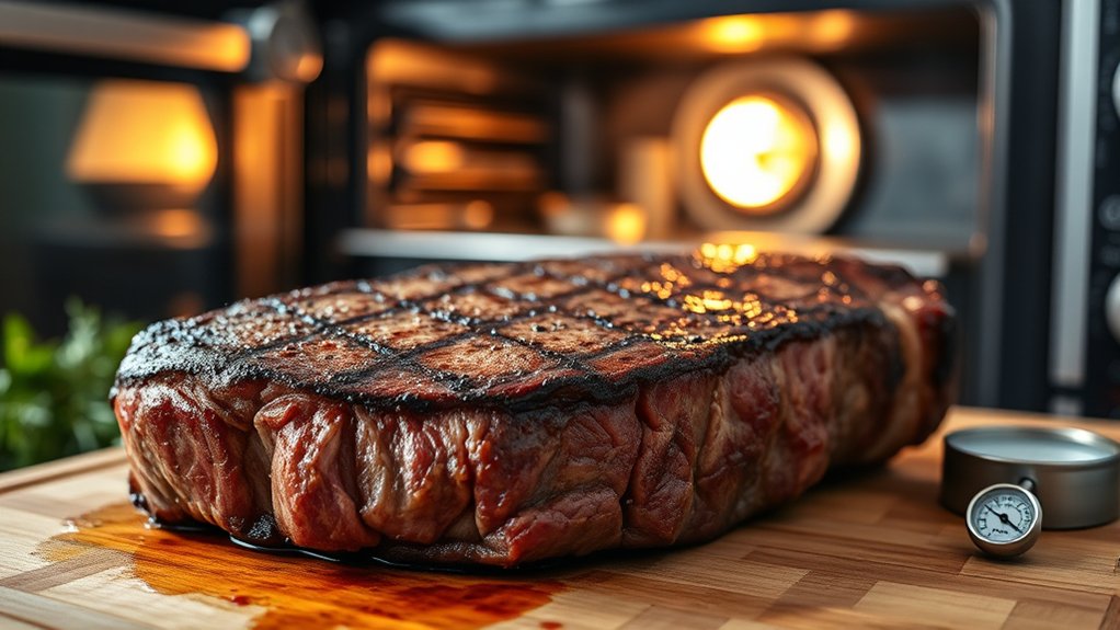 steak oven temperature timing thickness doneness