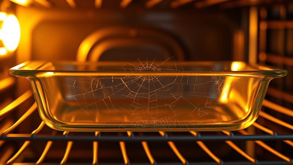 thermal stress causes glass cracking