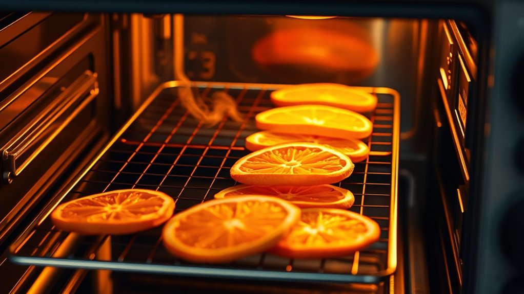 thin orange slices dry evenly 2 4 hours