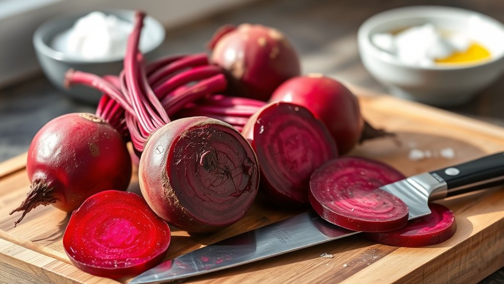 wash trim pat beetroot dry