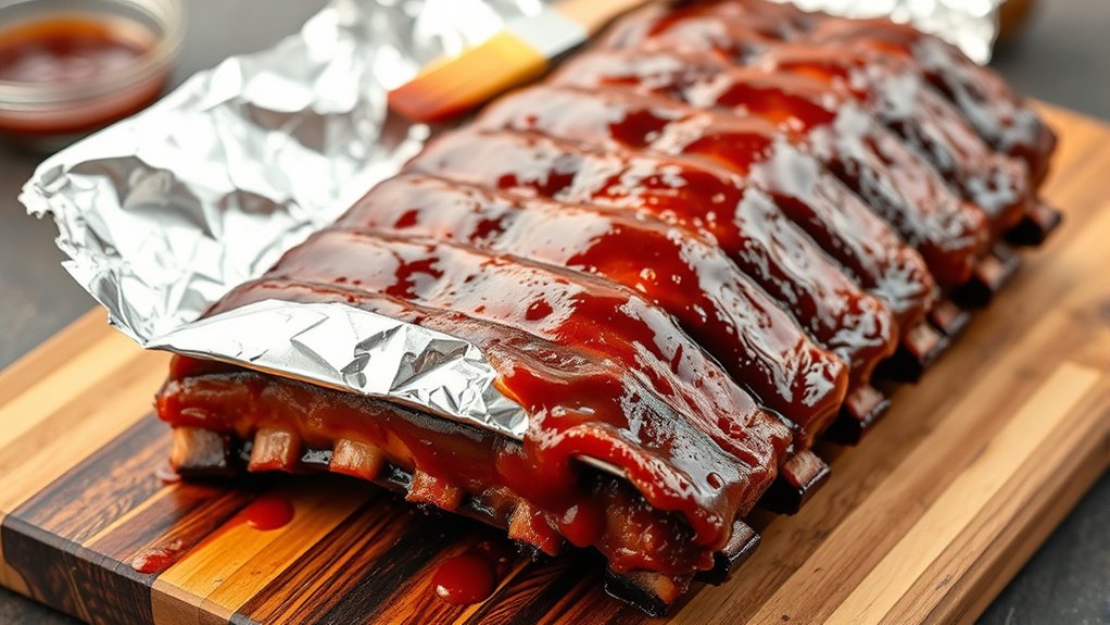 wrap and sauce then foil