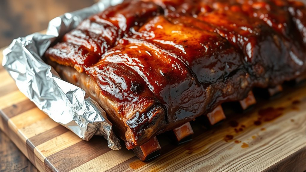 wrap ribs after color steam lock in