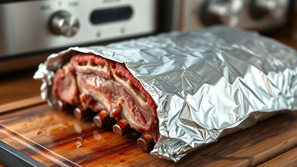 wrap ribs in heavy duty foil seal