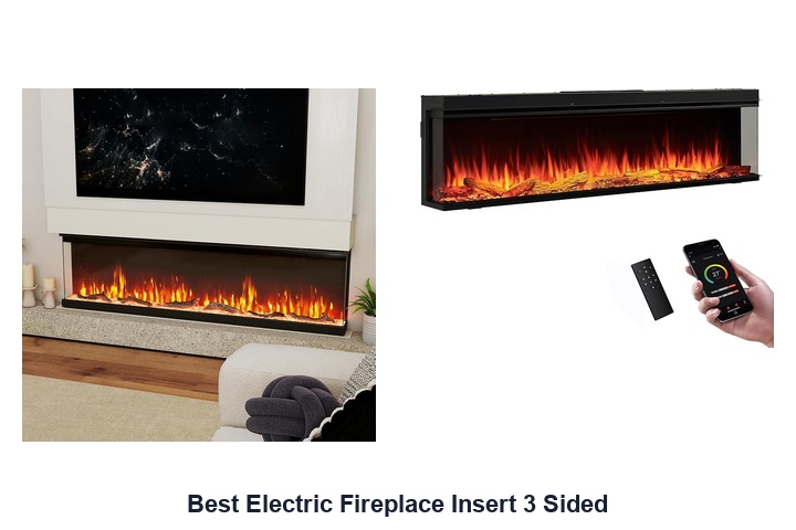 best electric fireplace insert 3 sided
