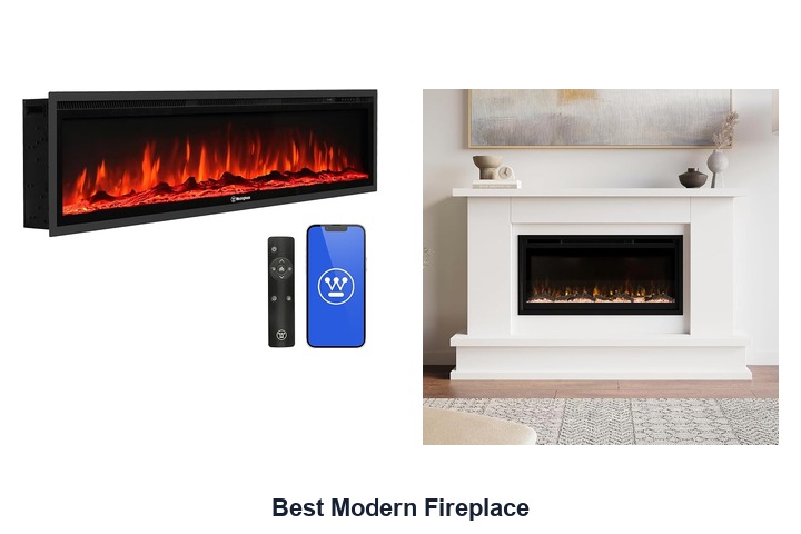 best modern fireplace