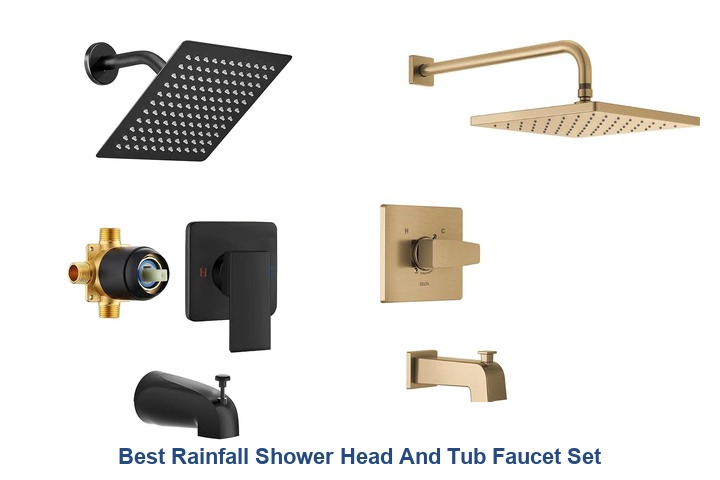 best rainfall shower head and tub faucet set