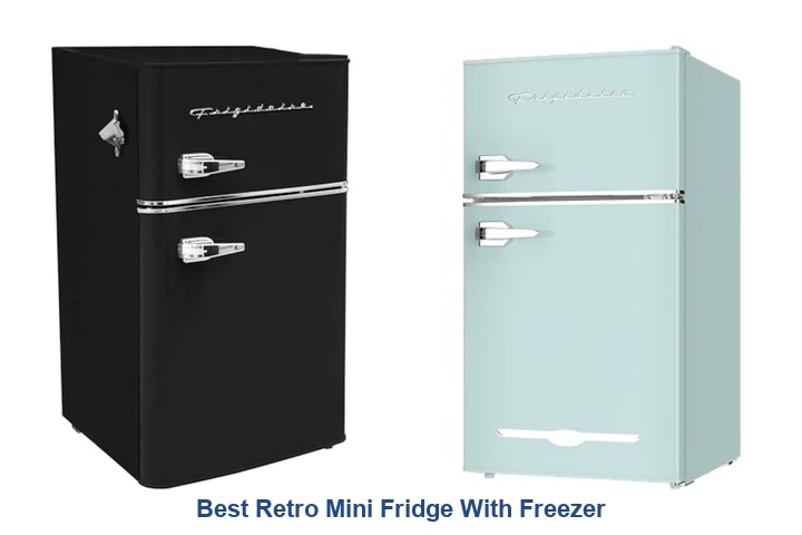 best retro mini fridge with freezer