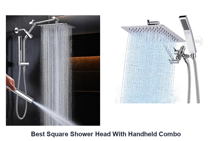 best square shower head with handheld combo