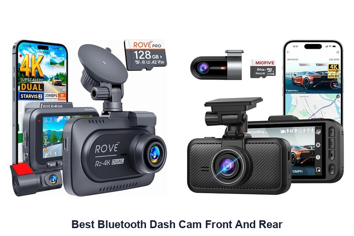 best bluetooth dash cam front and rear