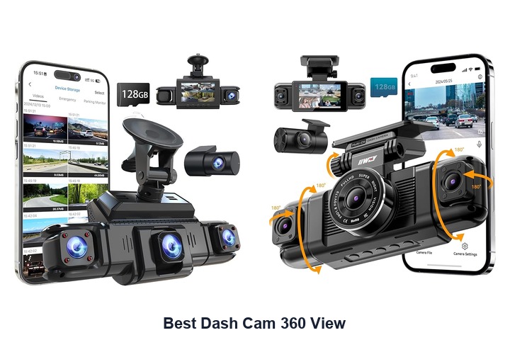 best dash cam 360 view