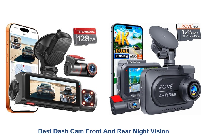 best dash cam front and rear night vision