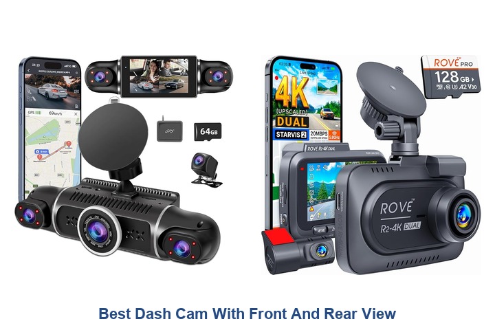 best dash cam with front and rear view