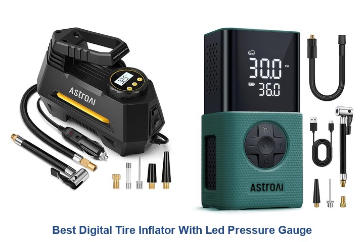 best digital tire inflator with led pressure gauge