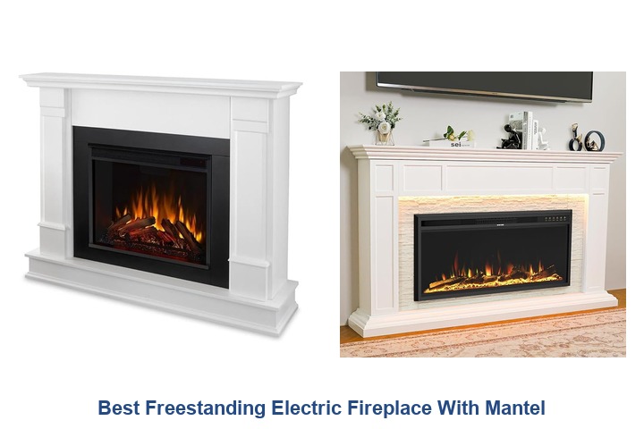 best freestanding electric fireplace with mantel