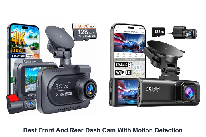 best front and rear dash cam with motion detection