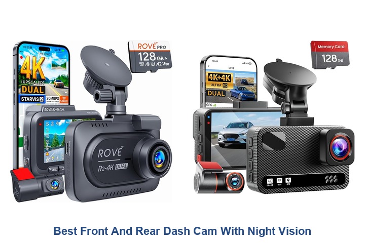 best front and rear dash cam with night vision