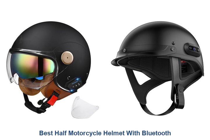best half motorcycle helmet with bluetooth