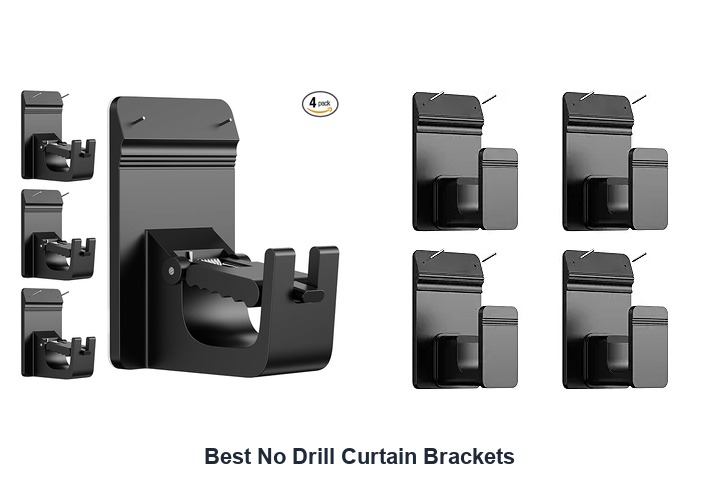 best no drill curtain brackets
