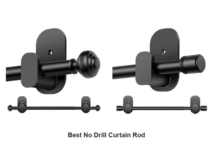 best no drill curtain rod