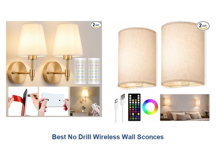 best no drill wireless wall sconces