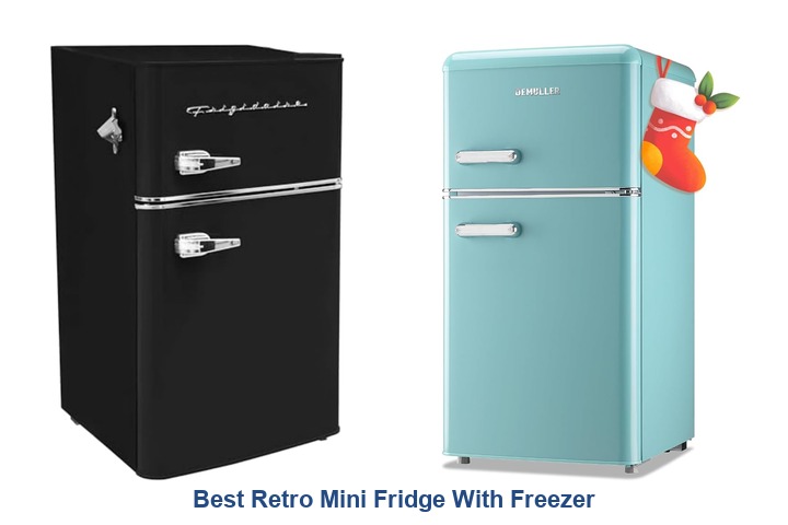 best retro mini fridge with freezer​