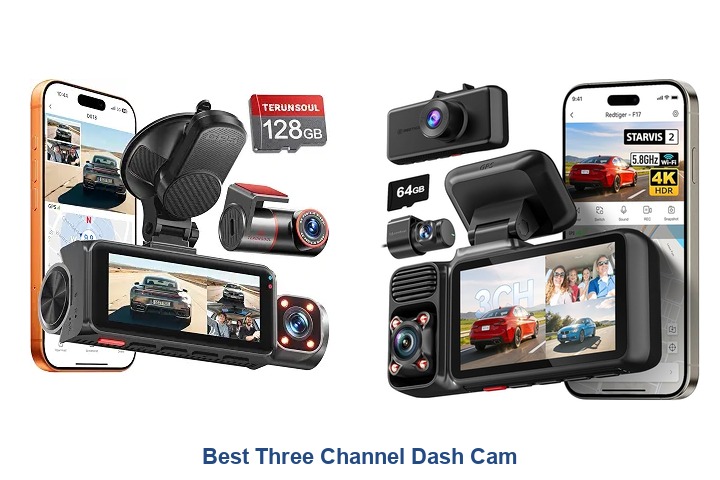 best three channel dash cam